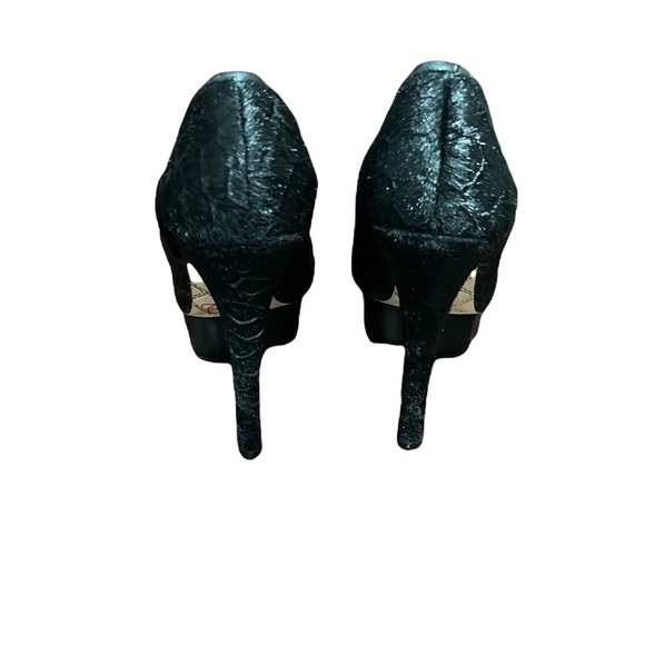 L.A.M.B. Nikko Black Dyed Calf Hair Pumps Size 8.5 - Picture 6 of 11